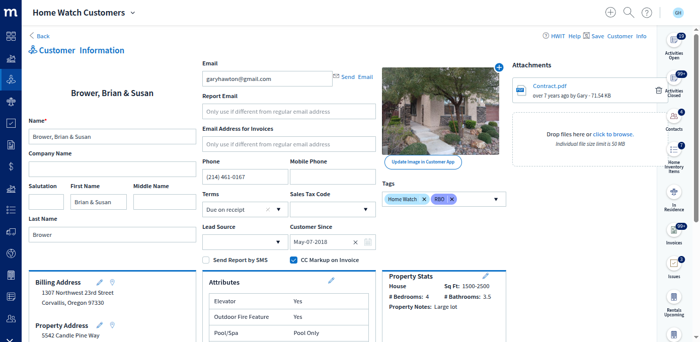 HWIT for Method:CRM customer view